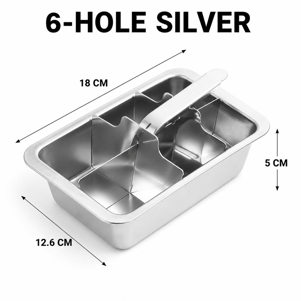 6/18 Cavity Quick Freezing Stainless Steel Ice Tray Lever Release Metal Cube Maker Mold Reusable Box For Cocktail Drinks