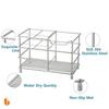 Stainless Steel Toothbrush Holder 5-Slot Layout Bathroom Organizer  Countertop Storage