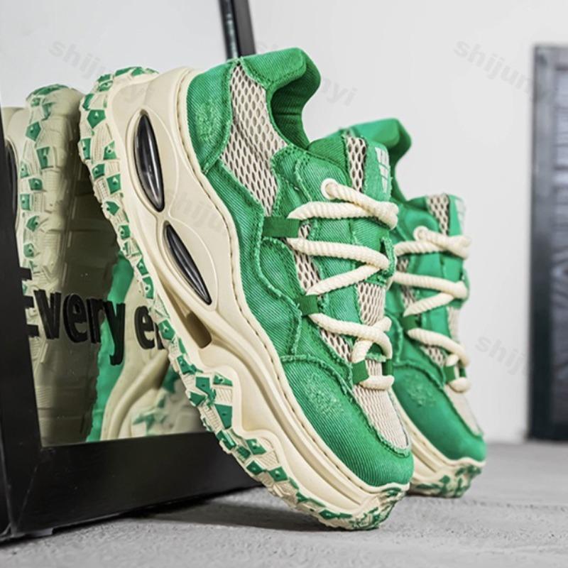 Fashion Niche Fashion Design Casual Non Slip Shoes for Men 2025 Autumn New Mesh Breathable Versatile Low Top Comfortable Chunky sneakers