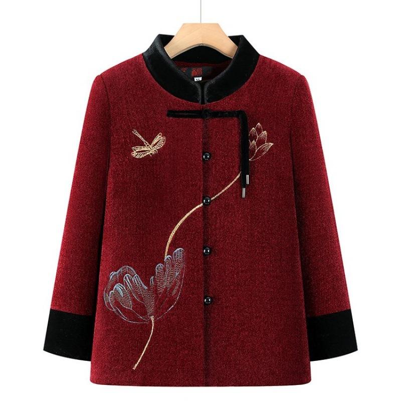 Winter coat wife wedding gift clothes old autumn and winter velvet top women