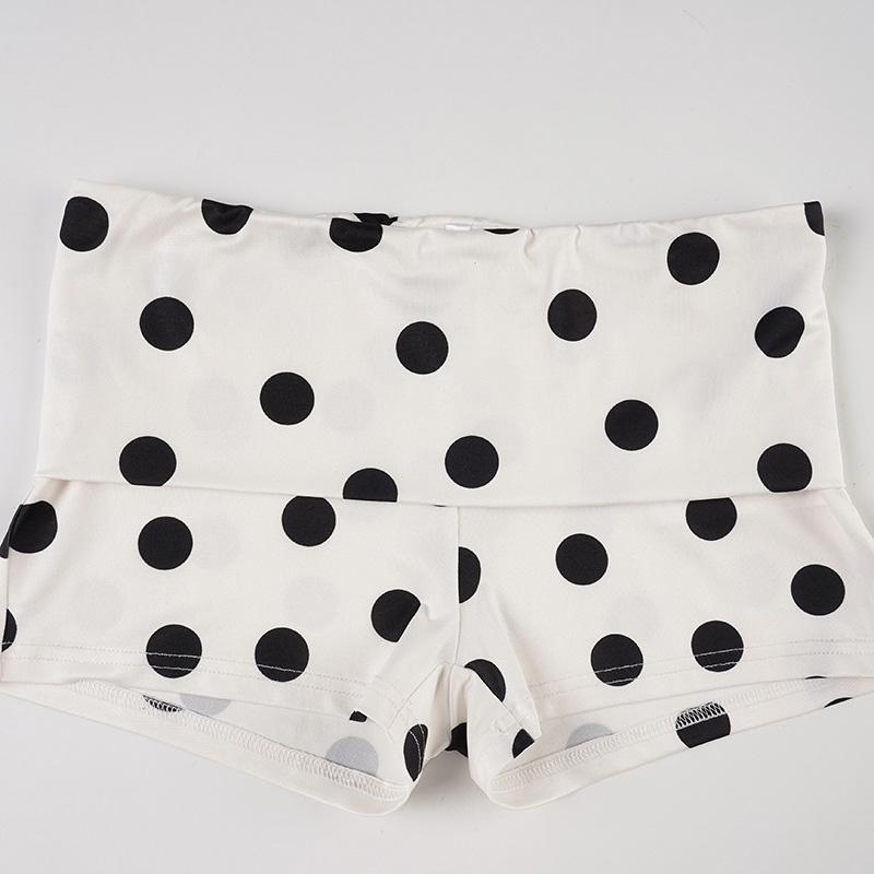 Conjunto de Bikini Retro de Lunares para Mujer – Top de Tirantes Nudo y Braguita tipo Boyshort, Atractivo Traje de Baño para Vacaciones en la Playa