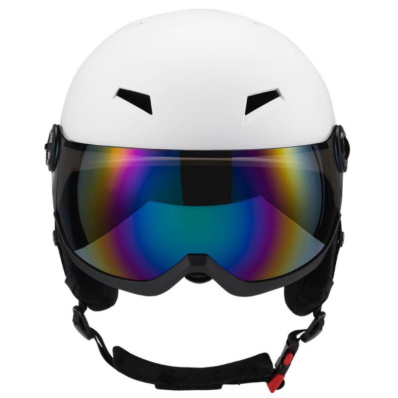 Full-Visor Ski Helmet With Integrated Goggles Adults Kids Winter Snow Sports Safety Headgear