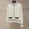 Sibaoshe Women's Colorblock Crew Neck Knit Cardigan