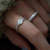 925 Silver Rings For Women Vintage Handmade Adjustable Shinning Star Ring Fashion Band Female Bijoux Gift
