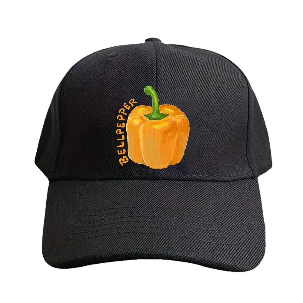 Yellow Bell Pepper Illustration Woman Man Baseball Cap Adult Adjustable with Curved Brim Hiking Fishing Hat sun hat duckbill cap
