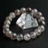 Eigado Black Smoky Rutilated Quartz Bracelet Tourmaline In 10mm 15cm Wrist Limited Natural Power Prayer Good Luck Feng Shui (Black Quartz), Stone,