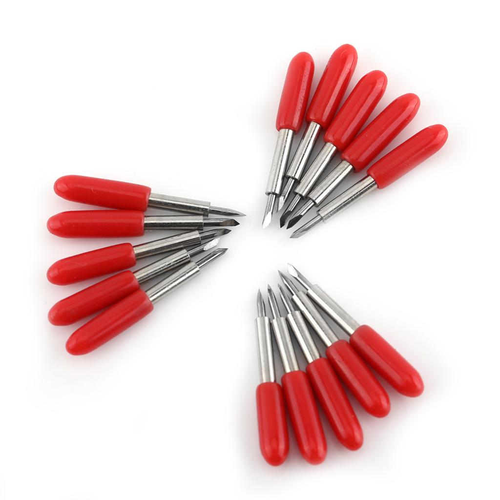 15pcs Cutting Blade 45 degrees  Knife For Plotter Vinyl Cutter Red Cap