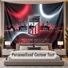 Custom Name Text Tapestry Athletic Bilbao FC Personalized Polyester Wall Tapestry For Bedroom And Room