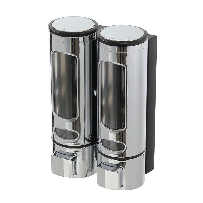 Wall-mounted Soap Dispenser 2-Dispenser (400ml) (Silver)