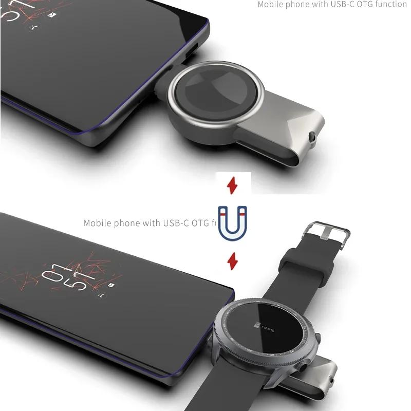 Drahtloses Uhrenladegerät für Galaxy Watch 6, Ladegerät Typ C, Schnellladestation für Samsung Galaxy Watch 5 Pro/4/3/Active 2