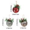 Red Pine Needle Sticky Ball High Grade Christmas Balls Set Christmas Sticky Pink Ball  New Year