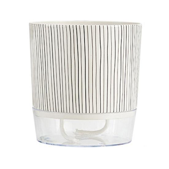 Blumentopf mit Drainagelöchern Wassereinfüllöffnung Automatischer Selbstbewässerung Hydroponischer Blumentopf Transparenter Sockel Pflanztopf Heim- Bürodekoration