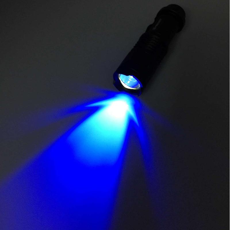 365nm AA Battery UV Led Flashlight Purple Torch Light Ultra Violet Lamp Ultraviolet Blacklight For Money Checker Detection