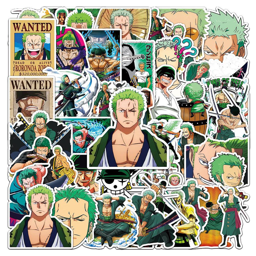 50/100pcs ONE PIECE Anime Stickers Cool Cartoon Decals Kid Toy DIY Stationery Suitcase Car Bike Waterproof Classic Manga Sticker