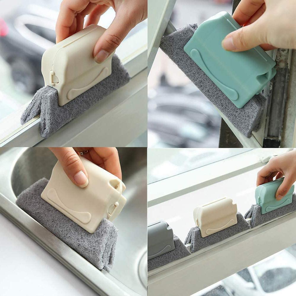 2 In 1 Groove Cleaning Tool Window Frame Door Groove Cleaning Brush Sliding Door Track Cleaning Tools Hand-held Crevice Cleaner