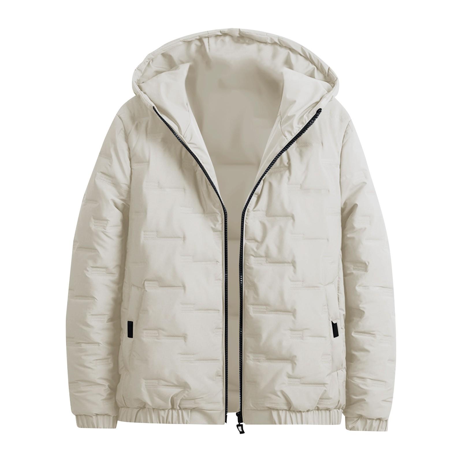 

Мужское хлопковое повседневное пальто с капюшоном, зимнее однотонное пальто с воротником-стойкой XL хаки