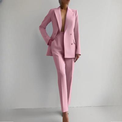 Spring Two Piece Suit Women's Blazer Suit Office Women Long Sleeve Blazer and Pant Sets