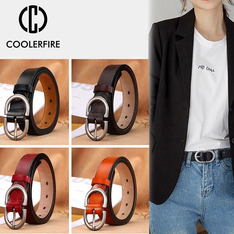 Belts for Women Genuine Leather Cowskin High Quality Fashion Belt Jeans Woman Belts for Dress Luxury Brand Women's Belt LB032-1