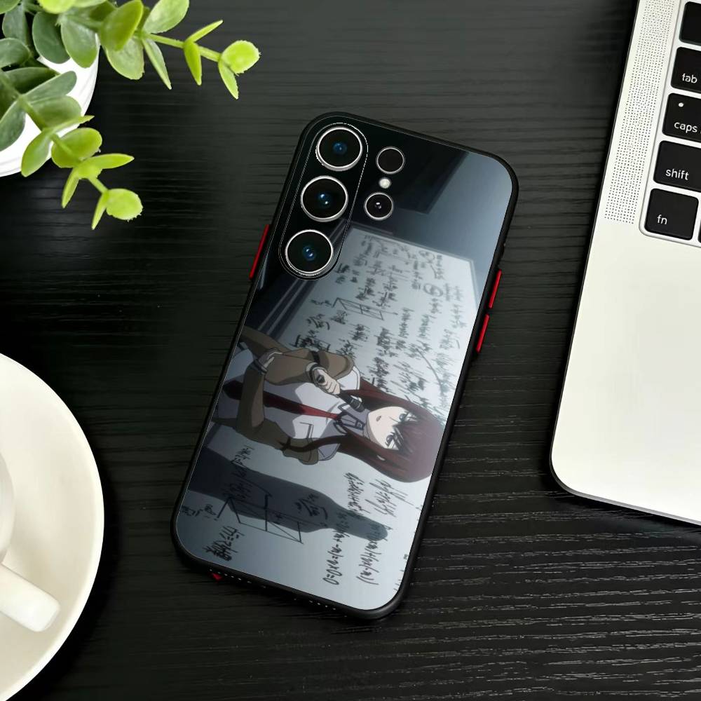 STEINS GATE D-Rintaro O-Okabe Phone Case For Samsung S26,S25,S24,S23,S22,S30,S21,Ultra,Plus,FE 5G Black Soft Cover