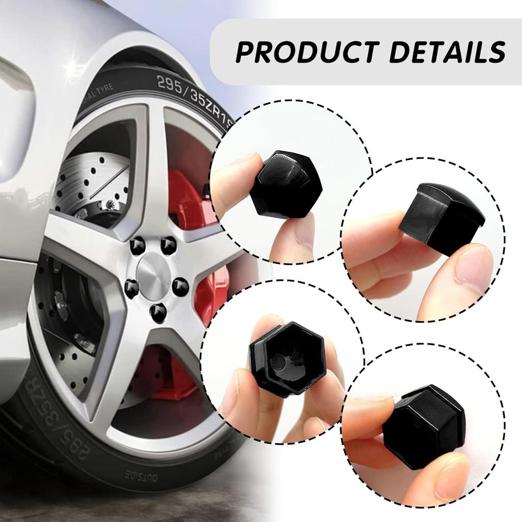 20PCS Lug Nut Covers, 17mm Hexagonal Nut Covers with Removal Tool, Car Wheel Nut Caps, Wheel Center Bolt Caps, Universal for Most Car Lug Nut Caps,