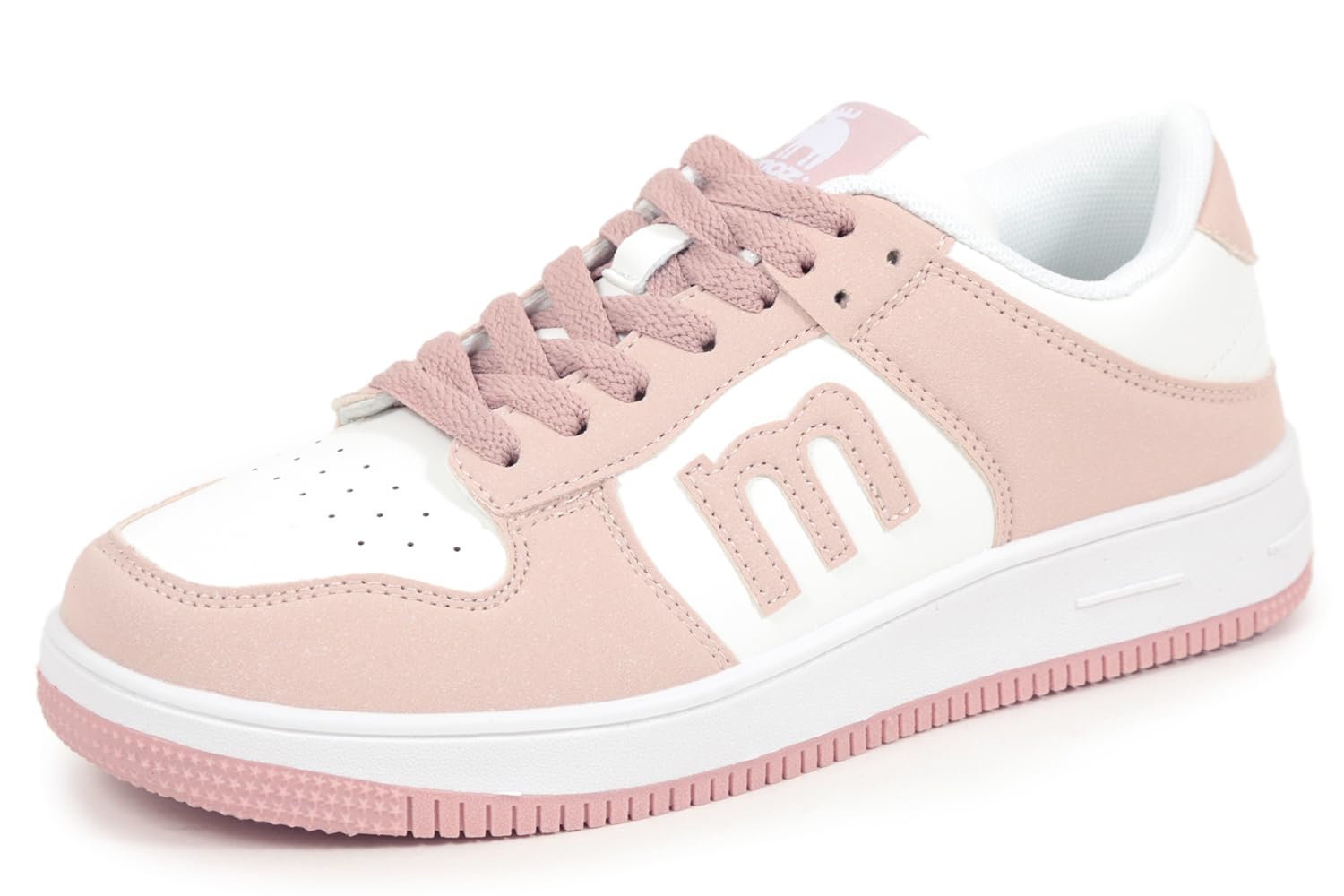 Mozu Combination White and Size Women s Low-Top Sneakers, Colors, Pink, 24.5cm