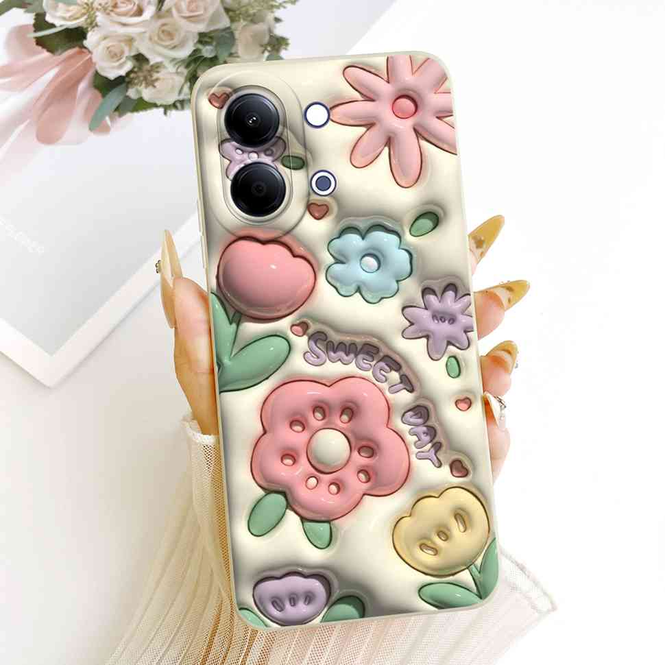 For Vivo Y05 4G 6.74" Case Silicone Back Cover Shockproof For Vivo Y11D VIVO Y05 4G Populairly Painted Butterflies Phone Cases