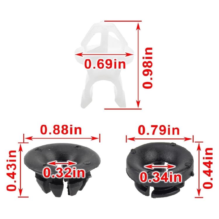 Car Hood Props Rod Clips Engine Bonnet Support Rack Holders DIYer Friendly 3Pieces Easy Install for Maintenance Safety