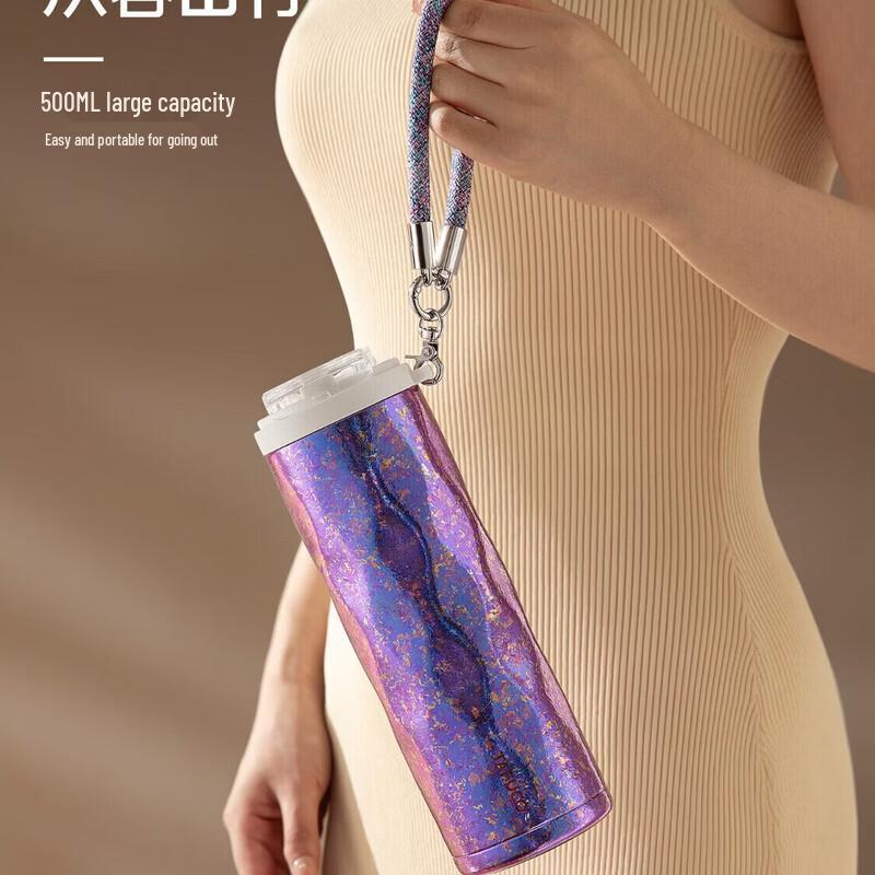 Taifuhao Pure Titanium Vacuum Insulated Dual-Drink Coffee Cup