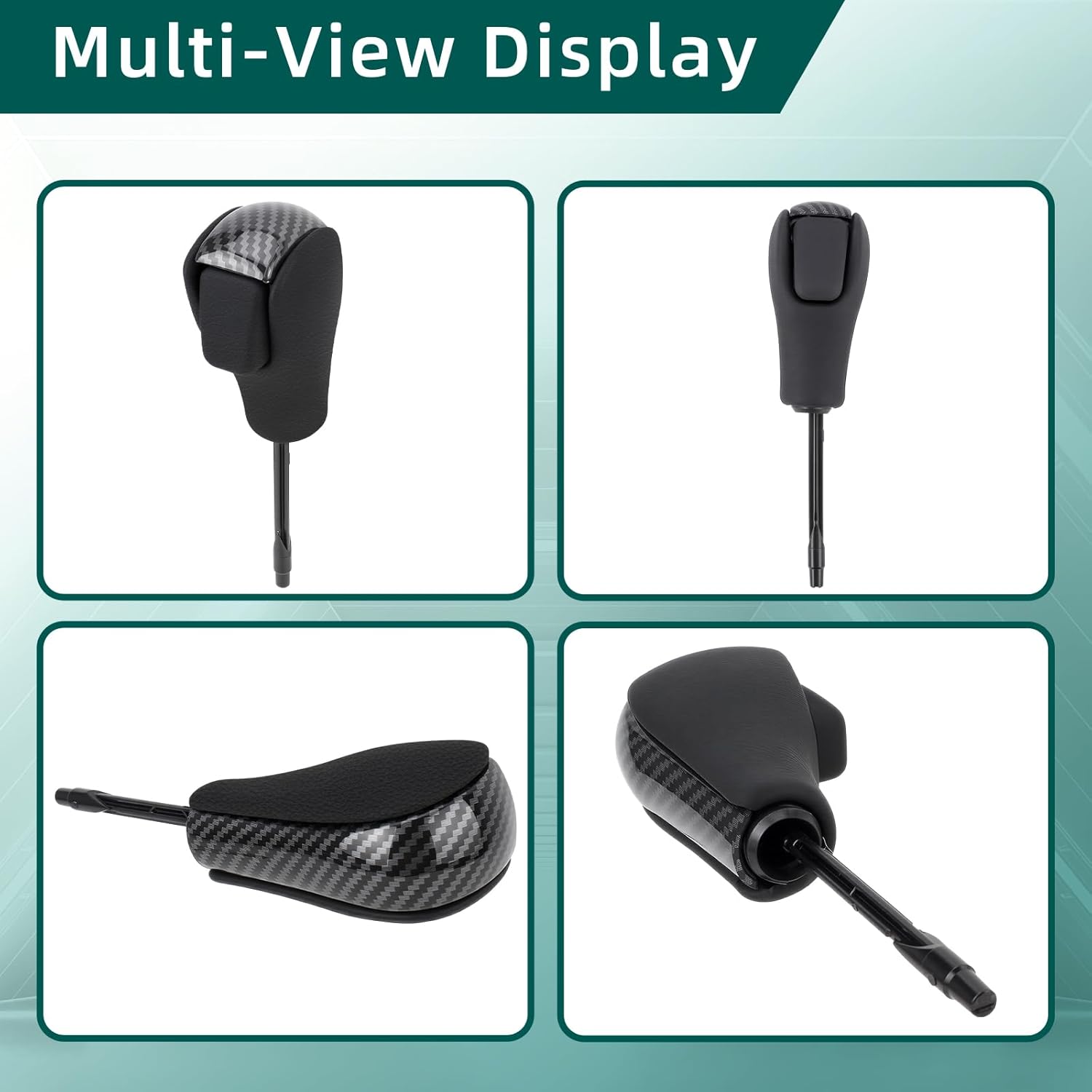 

AUTOKAY Carbon Fiber Automatic Gear Shift Knob Shifter Fits for BMW E46 E39 E36 E60/E61 E38