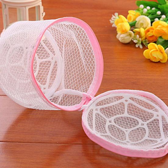 Foldable Anti-Deform Washing Machine Underwear Bra Laundry Bag Zipper Mesh Pouch