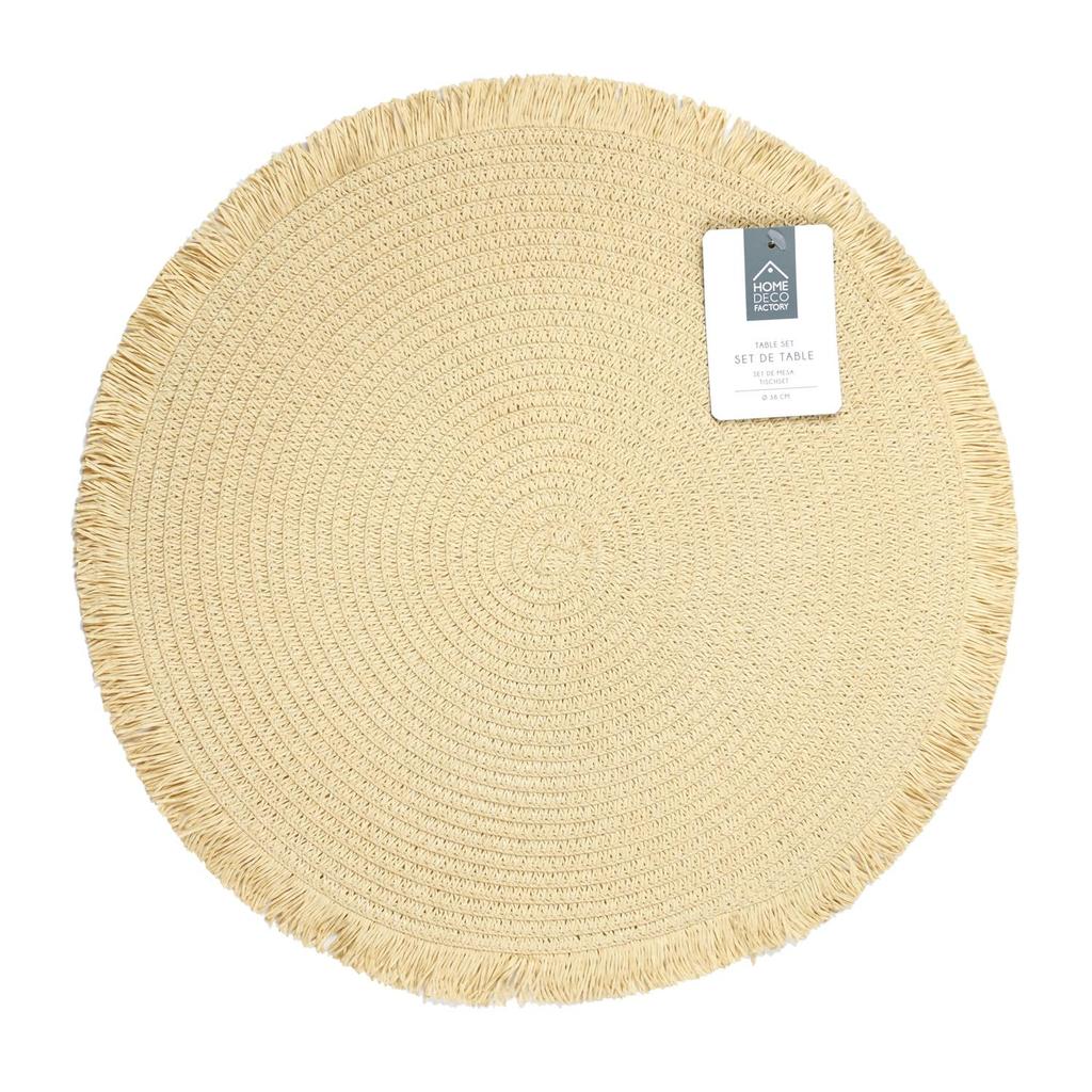 Plate Mat Natural 38Cm Boho Material