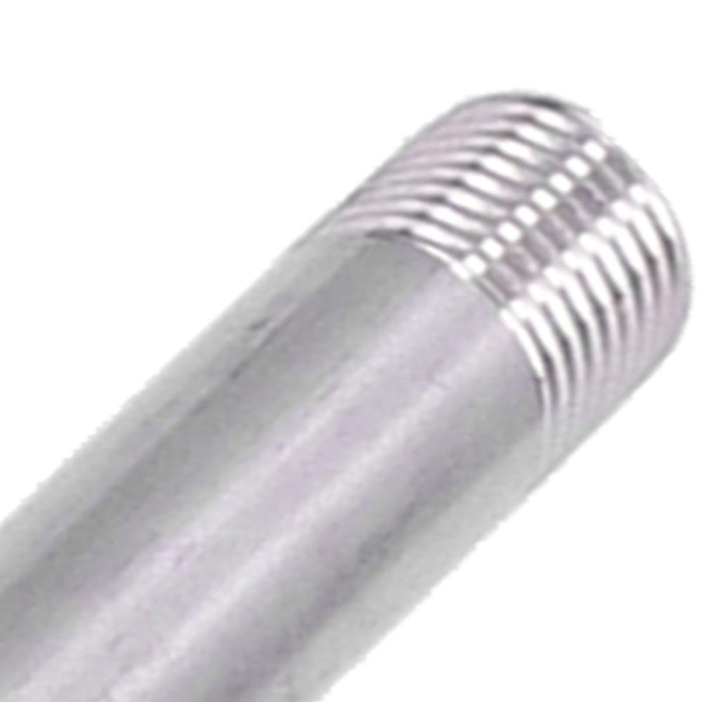G1/4 Male Thread Threaded Pipe 304 Stainless Steel Easy Installation Pipe Fittings 20cm Length Silver Connecting Pipe