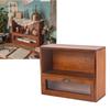 Desktop Storage Box with Drawer and Open Cabinet Wooden Retro Desk Organizer for Office Bedroom