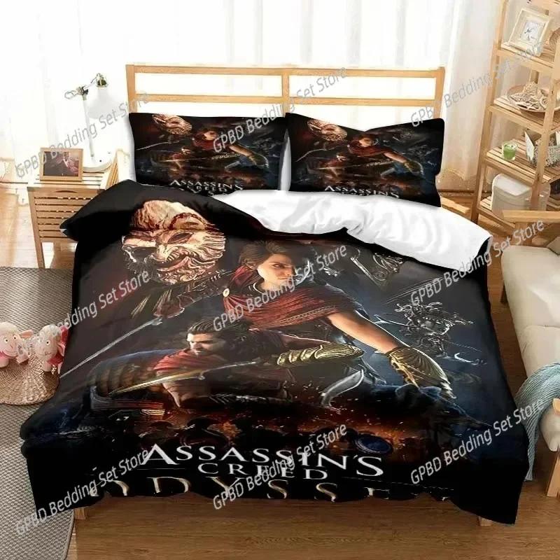 New Game A-Assassin S Creed Art Bedding Set Bedroom Soft Modern Bedspreads Comefortable Kids Duvet Cover Quilt Cover Pillowcase