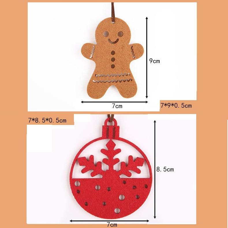 Neue Niedlichen Tier Cartoon Weihnachten Filz Anhänger Rentier Weihnachtsbaum Anhänger Party Navidad Dekorative Anhänger Urlaub Lieferungen