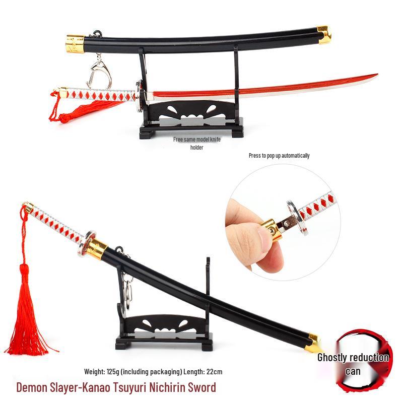 Demon Slayer Wind Pillar Nichirin Blade: Sanemi Shinazugawa & Spring-Loaded Alloy Model Zenitsu Agatsuma/Shinobu Kocho.