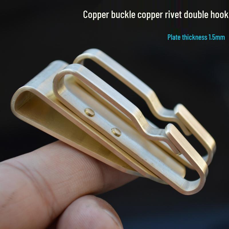 Retro Messing- und Kupfer-Schlüsselanhänger mit Hüftaufhänger und Schnallenring