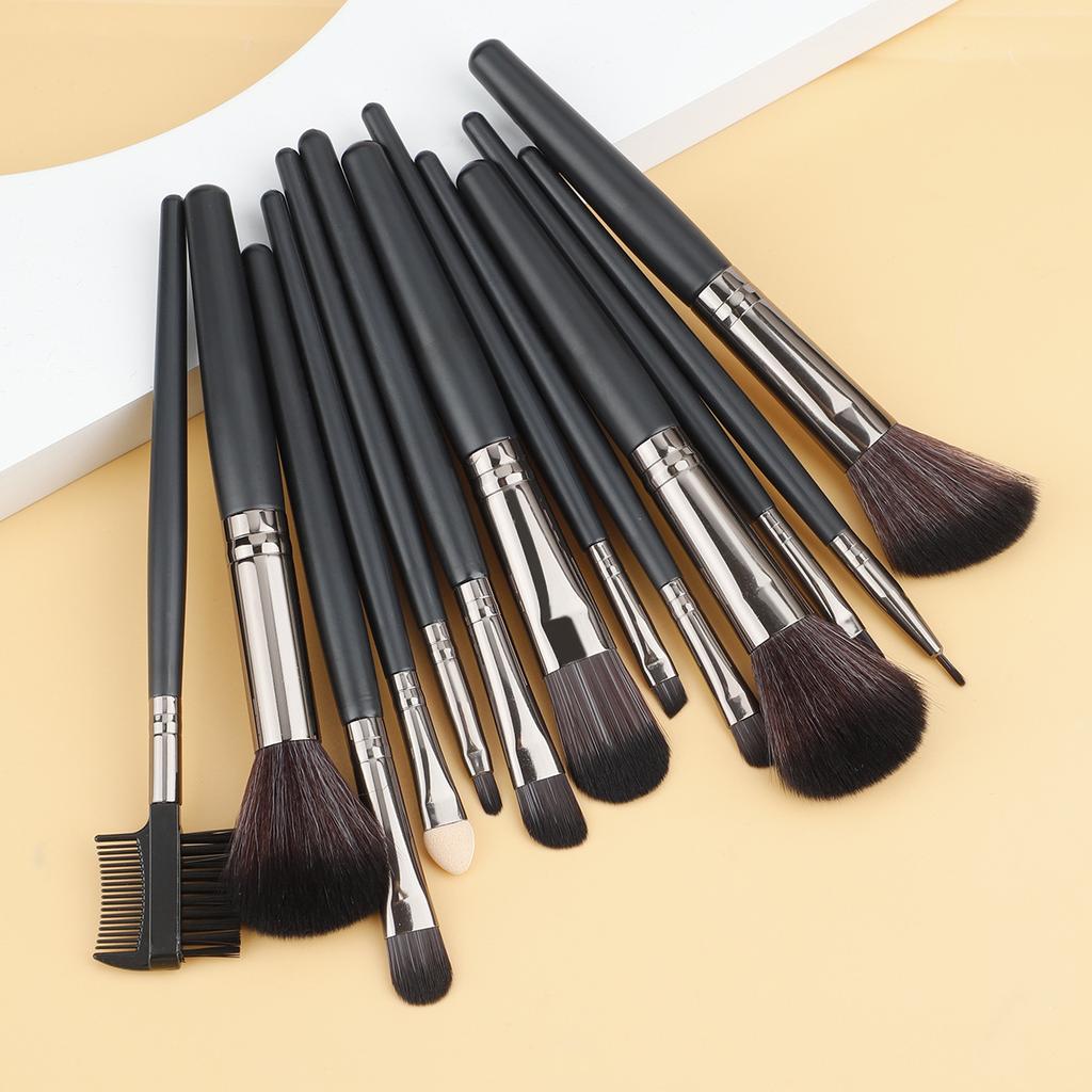 13 Makeup Brush Set, Loose Powder, Eyebrow Brush, Foundation, Blush, Highlight Concealer, Eyeshadow, Nose Shadow, Eyebrow Brush, Full Set of Tools.