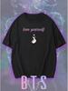Oversized T-Shirt with BTS Print