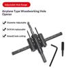 Adjustable Circle Hole Saw Cutter Drill Bit Burr Free Cutting Tool for Door Lock Hole Opening Installation Works