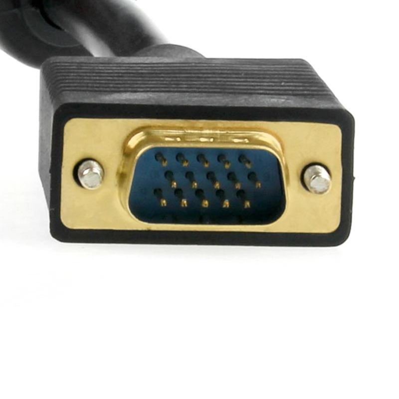 VGA To 5 BNC RGBHV Cable Male Connectors COnnection Cord High Resolution For Digital Screens And Monitors