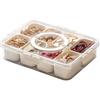 Snackle Box Container,Serving Tray Tray with Lid and Handle,Fruit Storage Containers for Fridge,Divided Serving Tray with Lid,Snack