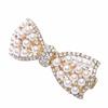 Wedding Bridal Bowknot White Pearl Crystal Hair Pins Hair Accessory