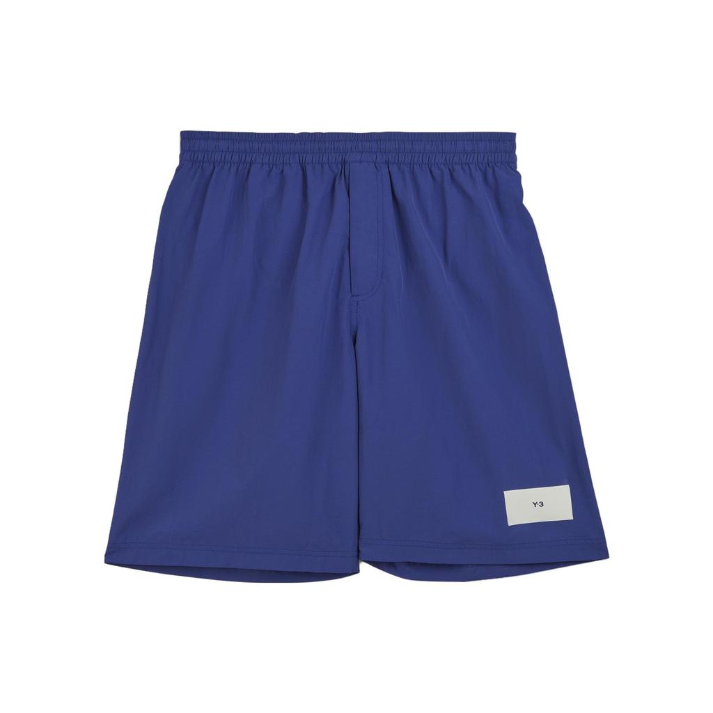 Y-3 Straight-Leg Logo Elastic Waist Shorts Men Bottoms Blue IA1453