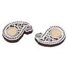 Buta Or Paisley Shaped Wooden Block Print Decorative Tea Light Candle Holders, Diya Stands For Diwali | Tea Light Holders
