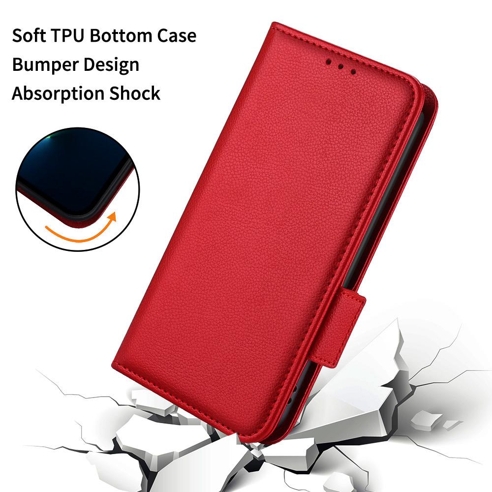 For Motorola Edge (2025) 5G/Edge (gen 6) Case with Wrist Strap Litchi Texture PU Leather Wallet Phone Cover