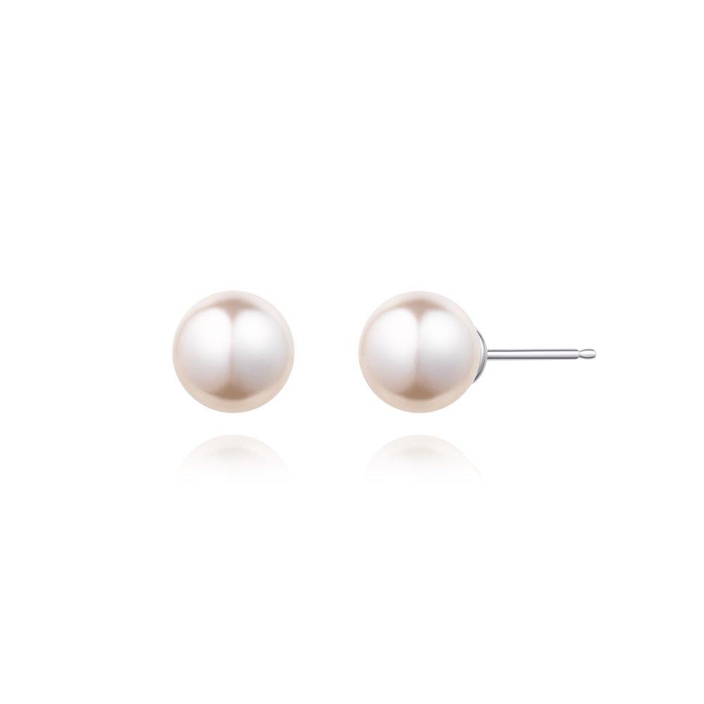 [Stonehenge] Silver Pearl Earrings Sa24D01E