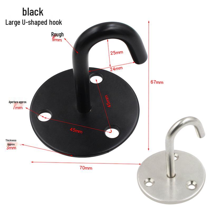 Black Stainless Steel Ceiling Mount Rotating Hook for Projector Screens