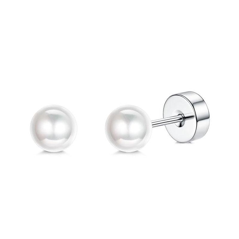 Bobisty 1Pair Earrings for Women Surgical Steel Stud Hoop Earring Cute Flower Butterfly Heart CZ Flat Back Earrings Jewelry Gift 20G(0.8MM)