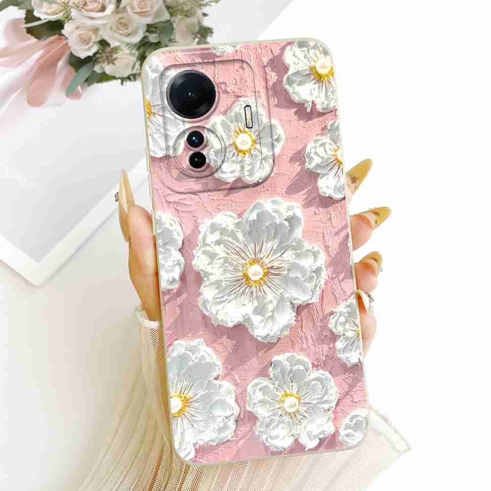 Für vivo S15e 5G V2190A Hülle Bunt Bemalte Blumen Silikonhülle Für Vivo S15e VIVO S15E 5G 6,44" Vollschutz Stoßfänger